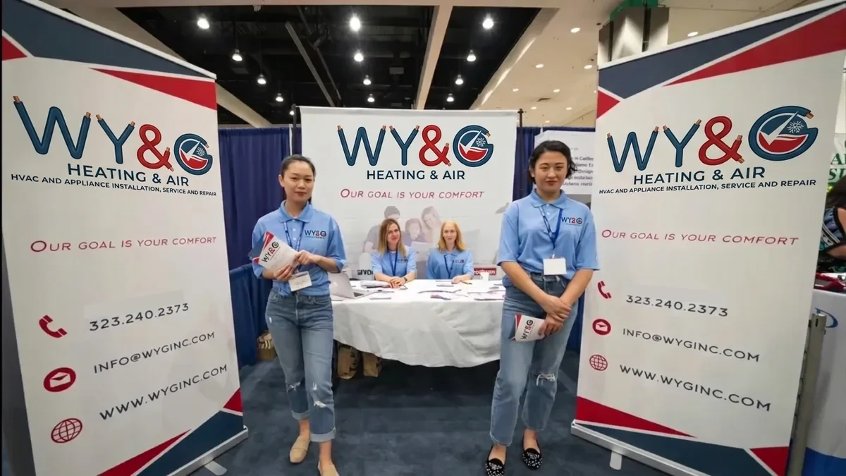 WY&G team at the company booth